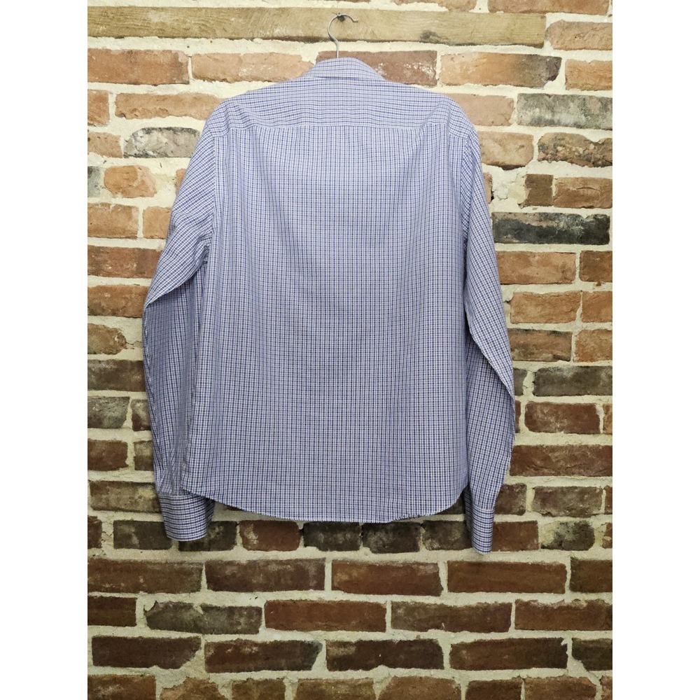 UNTUCKit Shirt Mens M Button Front Red Blue Check Long Sleeve Casual Slim Fit - Picture 3 of 12